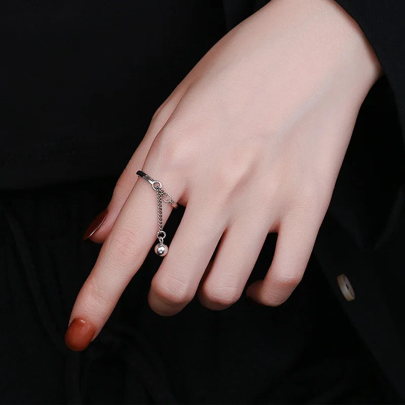 Adjustable simple fashion chain tassel ring🔥🔥🔥