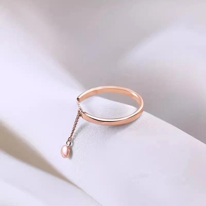 Adjustable simple fashion chain tassel ring🔥🔥🔥