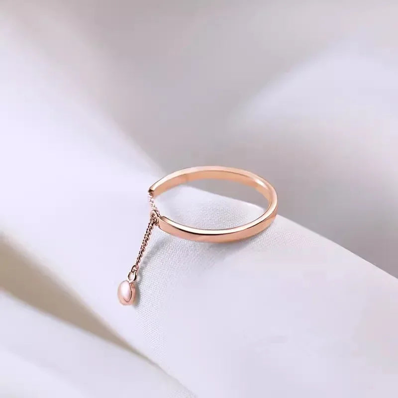 Adjustable simple fashion chain tassel ring🔥🔥🔥