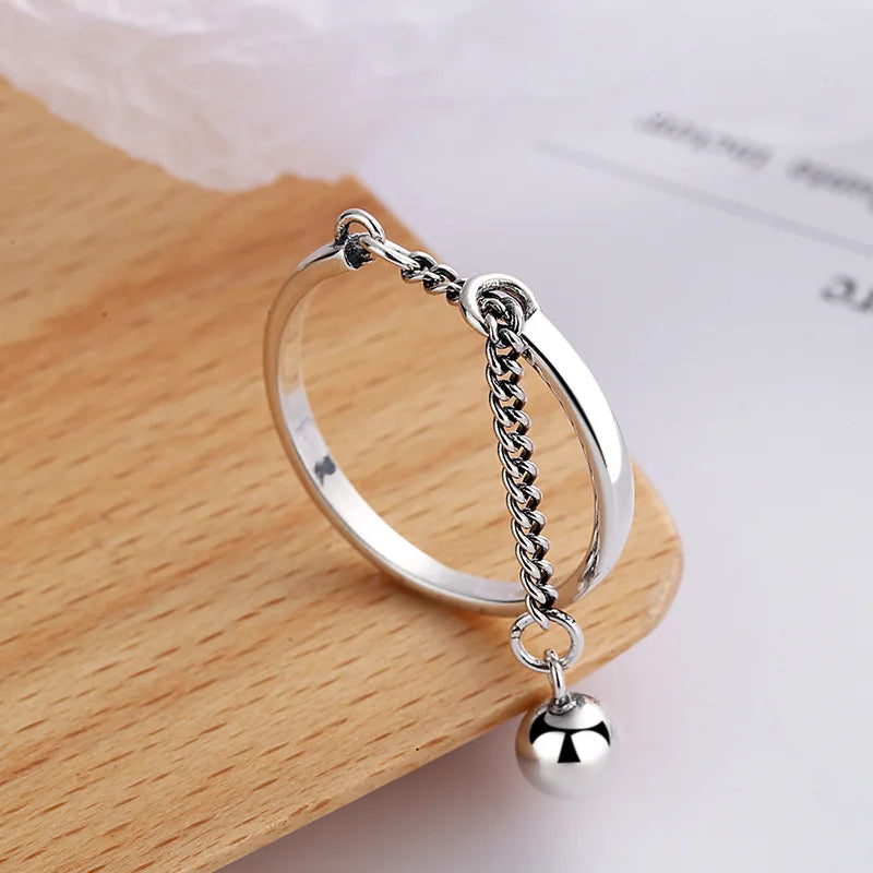 Adjustable simple fashion chain tassel ring🔥🔥🔥