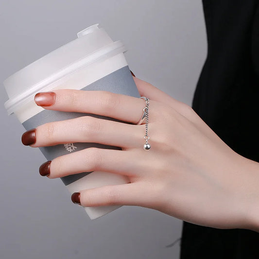 Adjustable simple fashion chain tassel ring🔥🔥🔥